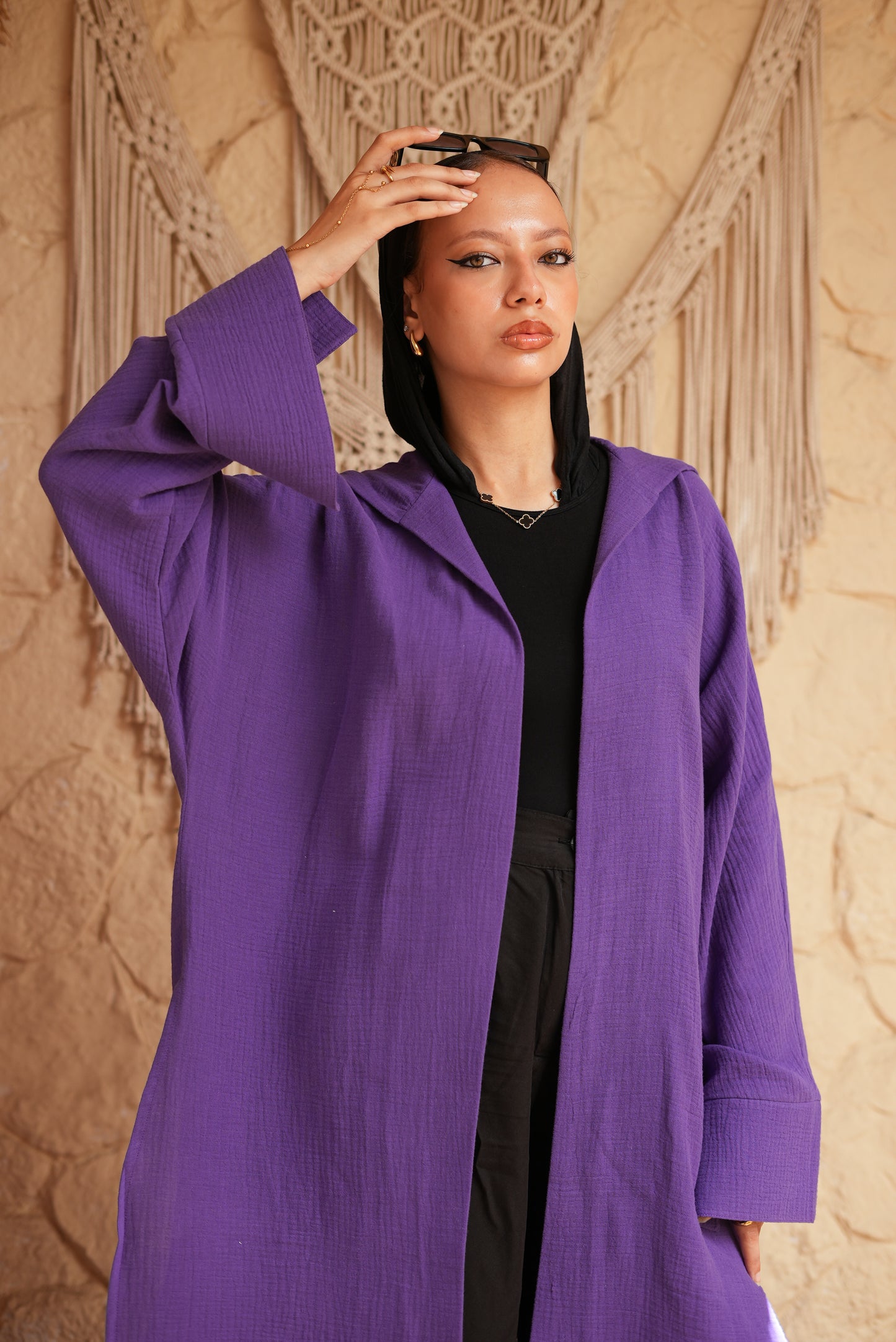 Oversized Purple Luxe Kimono