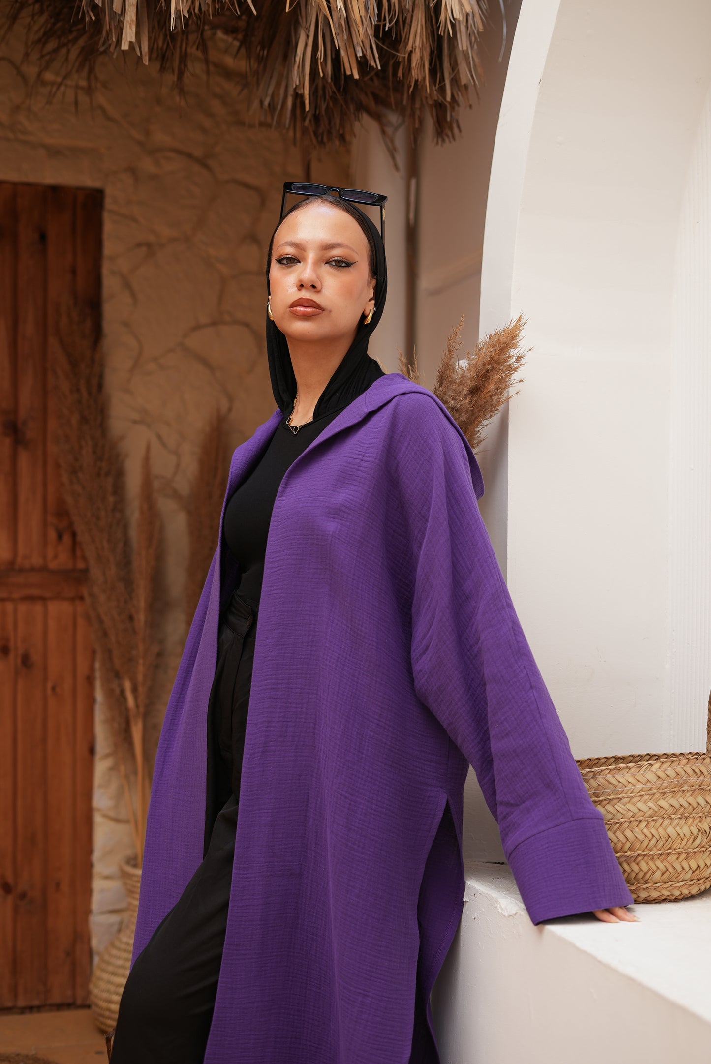 Oversized Purple Luxe Kimono