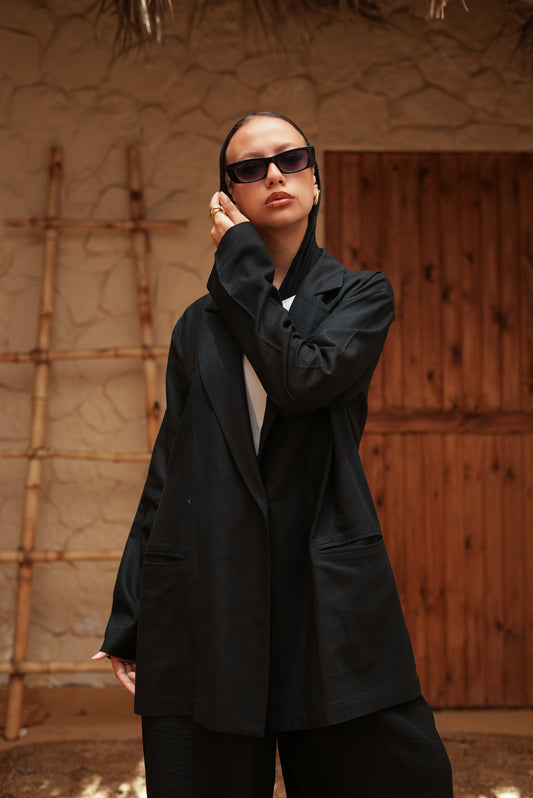 Pure linen Black blazer